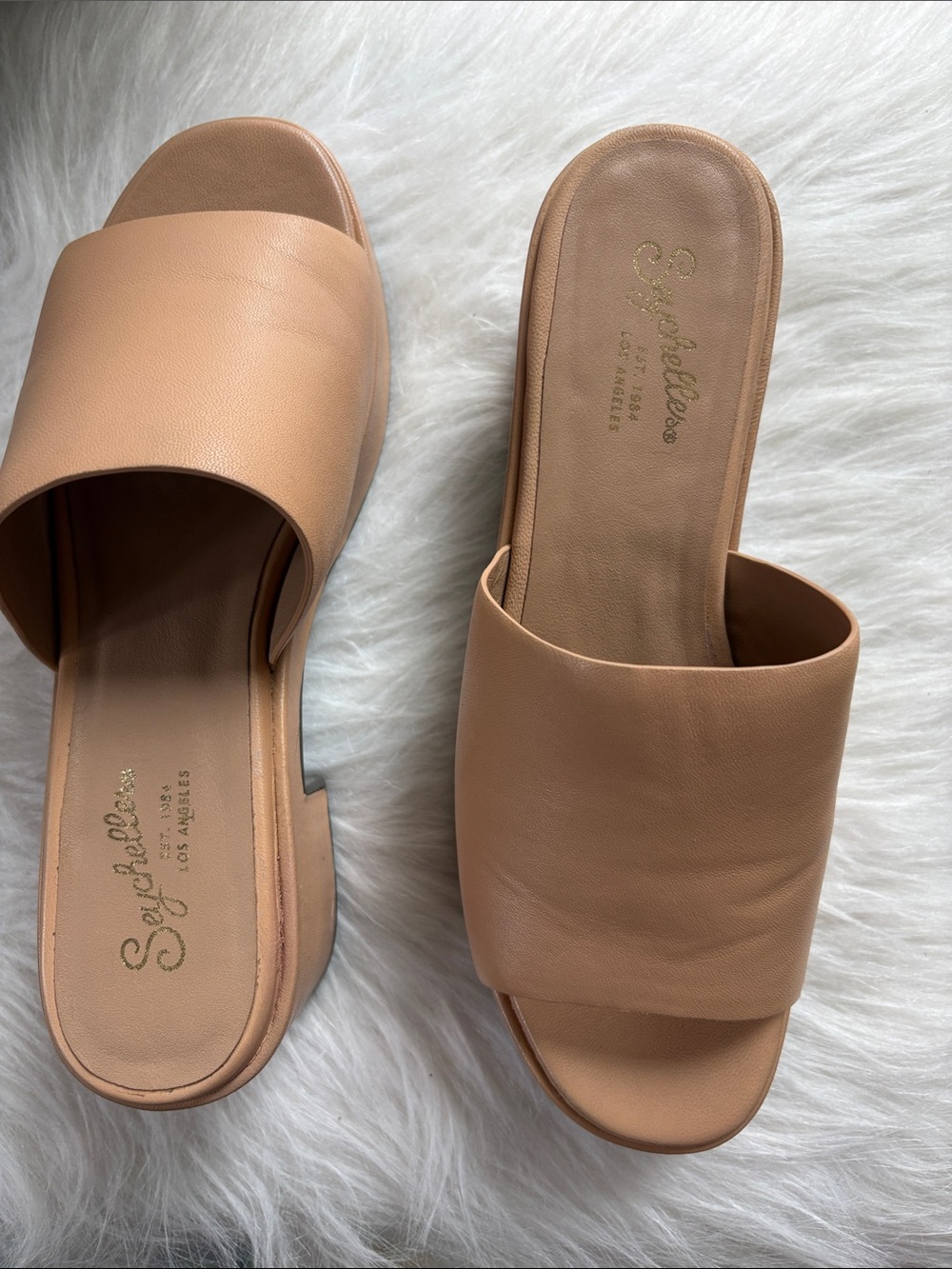 Seychelles Wide-Band Nude Slide Mules